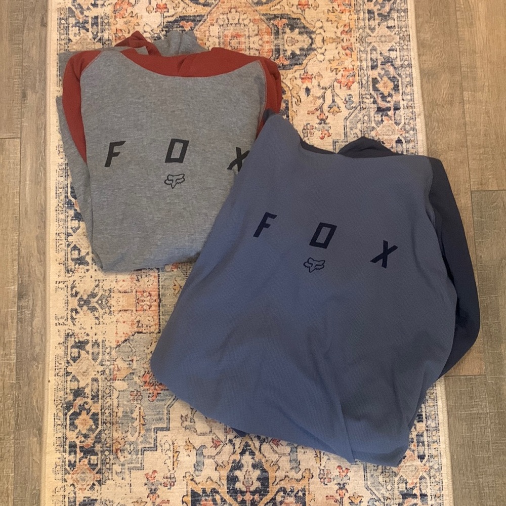 Long sleeve Fox racing shirts with hood